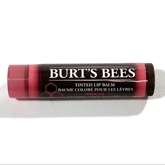 Burt’s Bees Tinted Hibiscus Lip Balm New NWT Chapstick Lip Color Pink - Picture 1 of 3